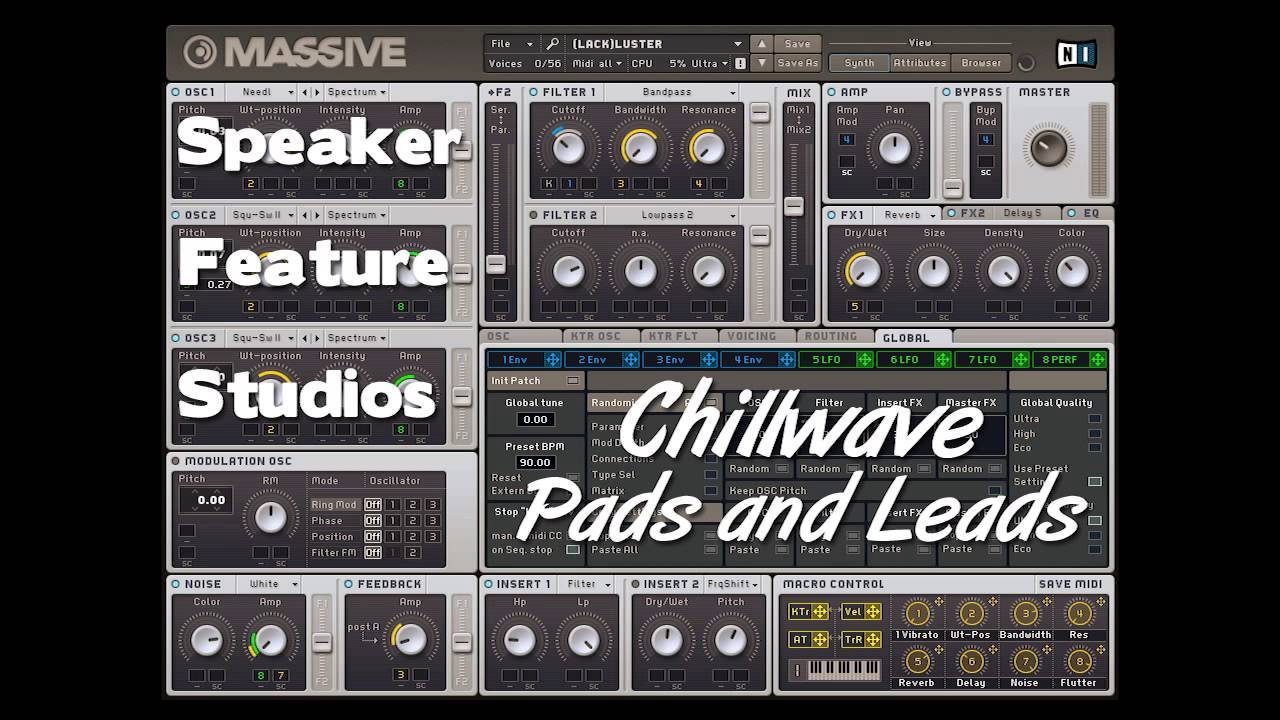Massive Preset Soundbank - Chillwave Pads and Leads by Speaker Feature Studios