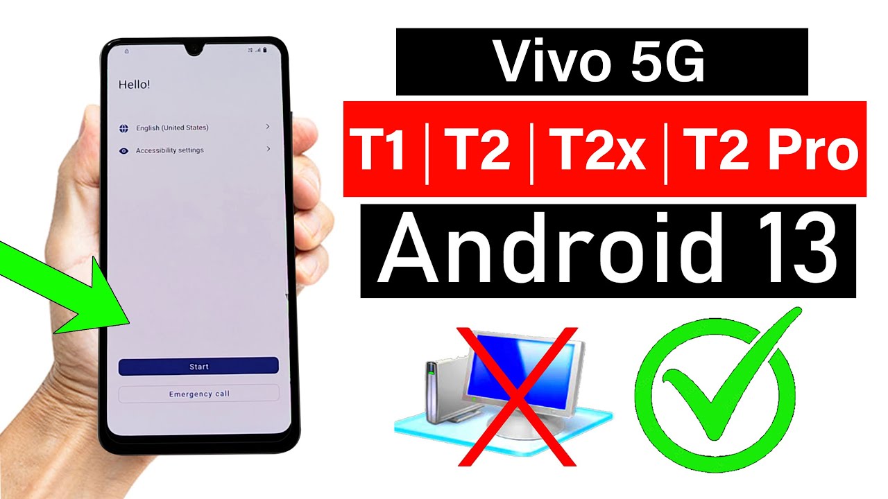 Vivo {T1 /T2 /T2x /T2 Pro} 5G - FRP Unlock ANDROID 13 🚀 100% Easy Method (No Need Computer)