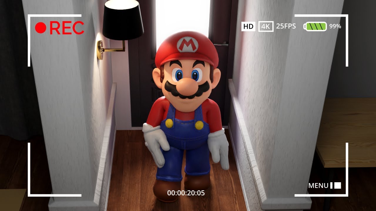 MA CAMÉRA A FILMÉ MARIO CHEZ MOI DANS LA VRAIE VIE ! 😨 CAMÉRA DE SURVEILLANCE ! MARIO.EXE !
