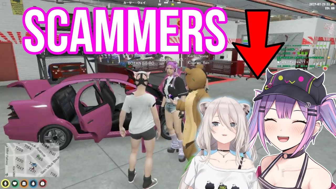 Shishiro Botan And Towa Scammed A Poor Honest Mechanic | GTA V [Hololive/Sub]