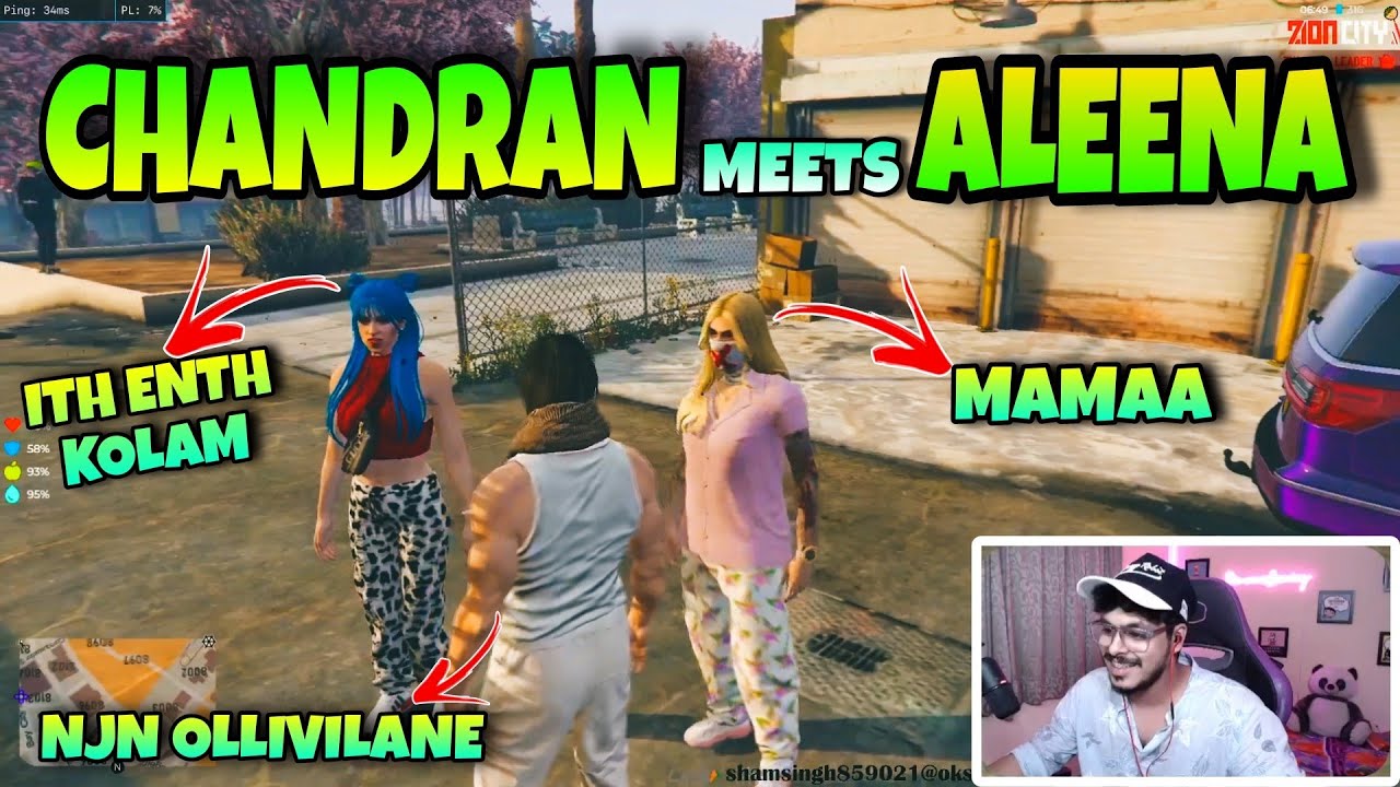 Chandran Meets Aleena ❤️ Njn Ipo Olivilane Aleena 🚶🏻‍♂️ Aleena's New Look 😅Funny Moments 💯