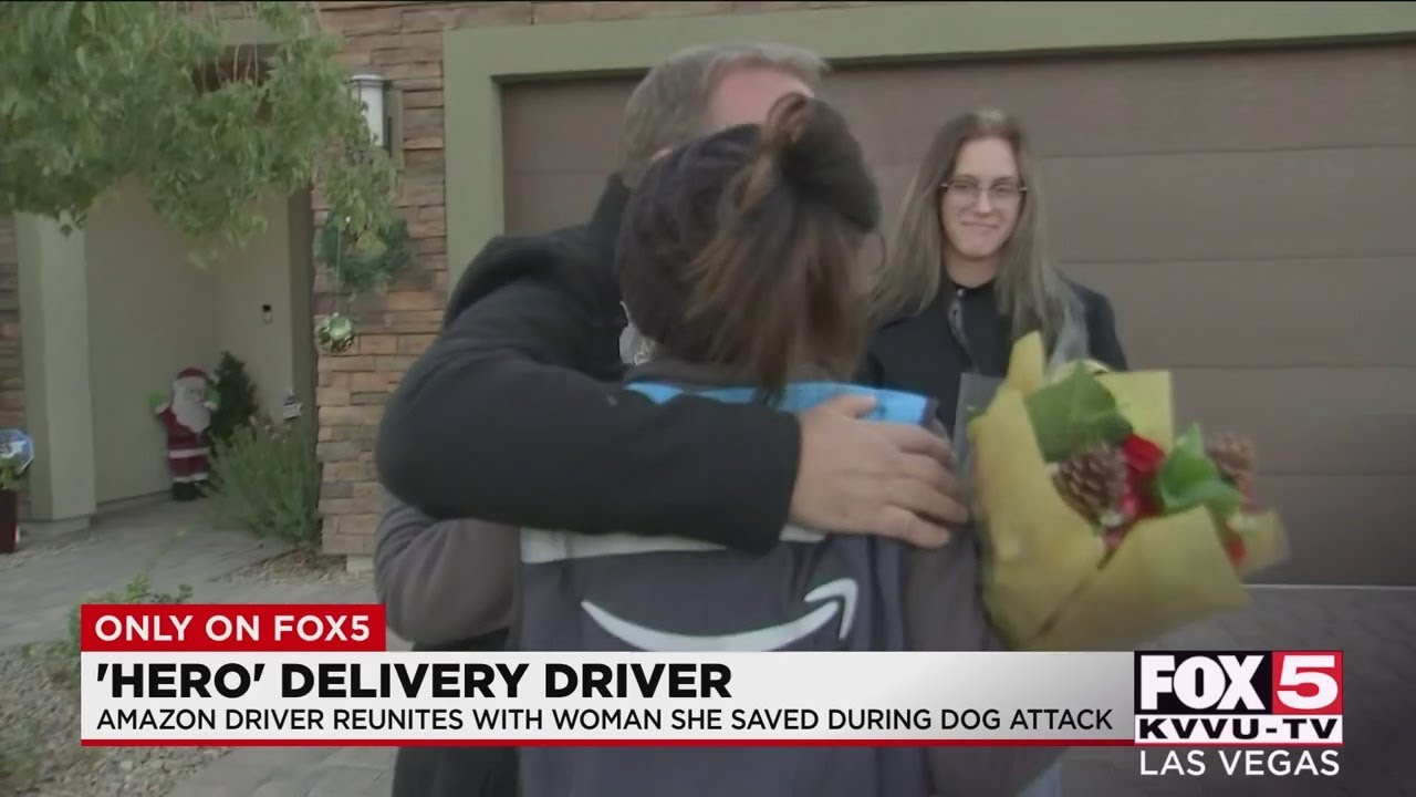 Amazon driver reunites with Las Vegas woman she helped saved during dog attack