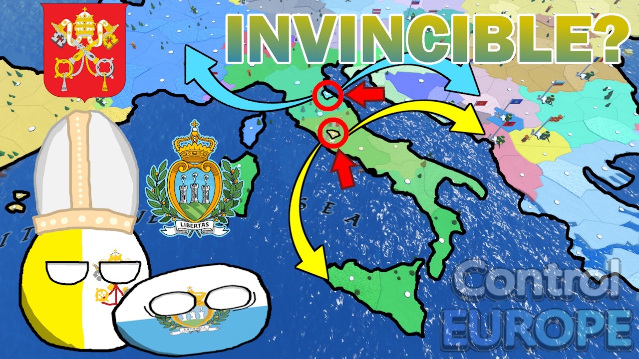 We Went INVINCIBLE As The Vatican and San Marino | Control Europe Roblox