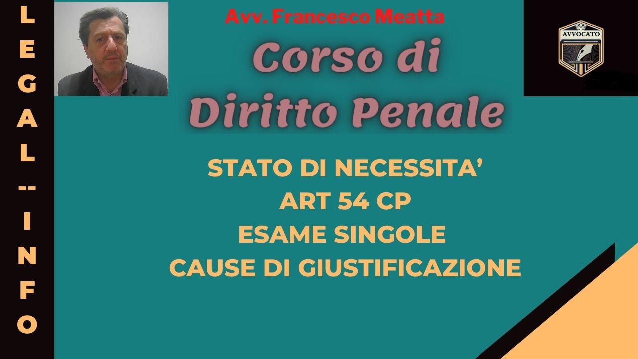 Stato di necessità - Lezione di diritto penale n.30