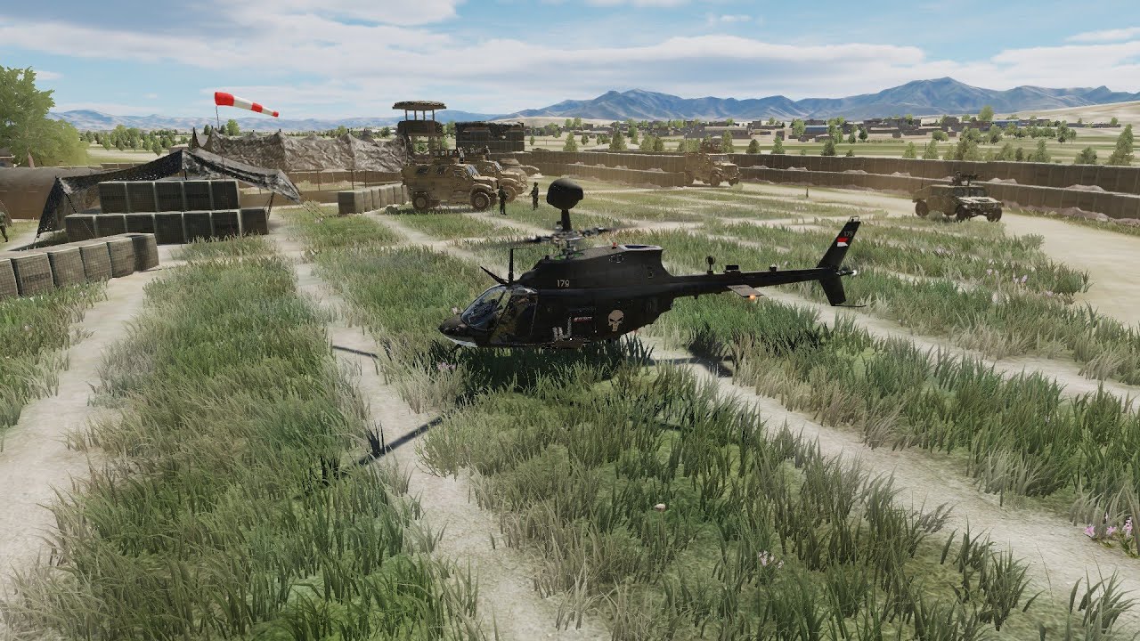 DCS World: OH-58D Kiowa Warrior. Afghanistan, convoy security.