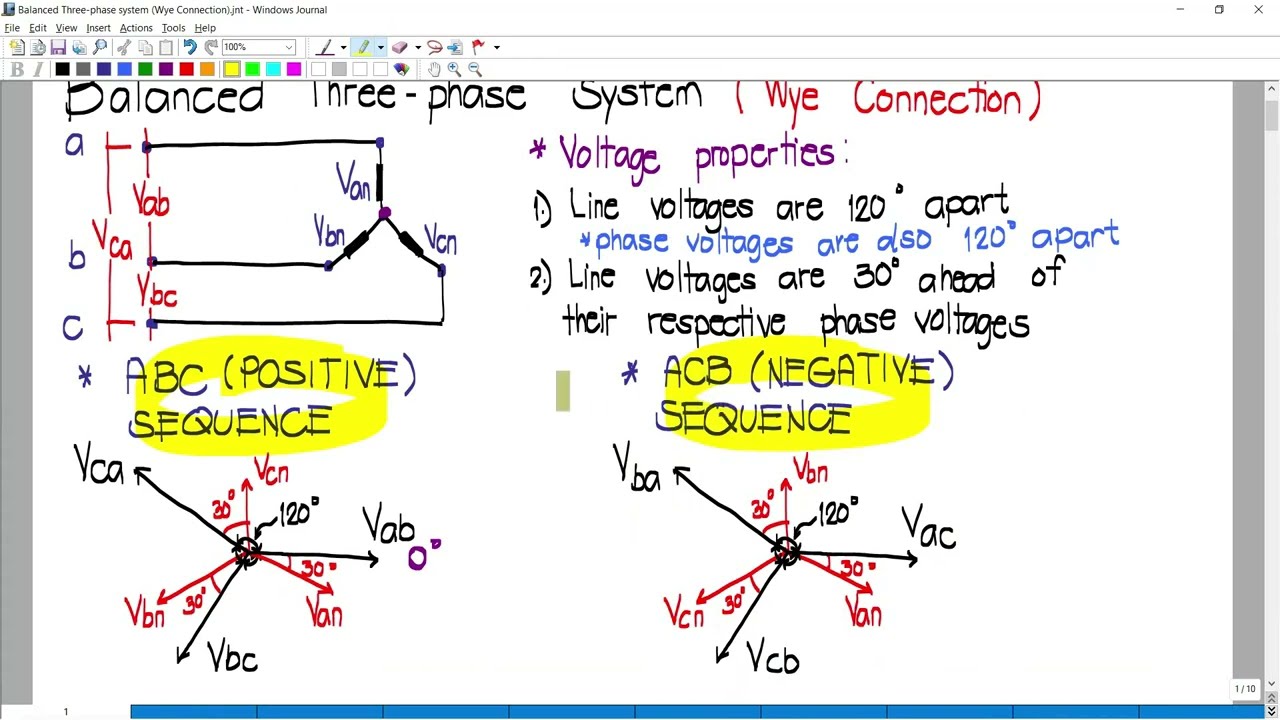 Three Phase Balanced Wye System (ENGLISH)