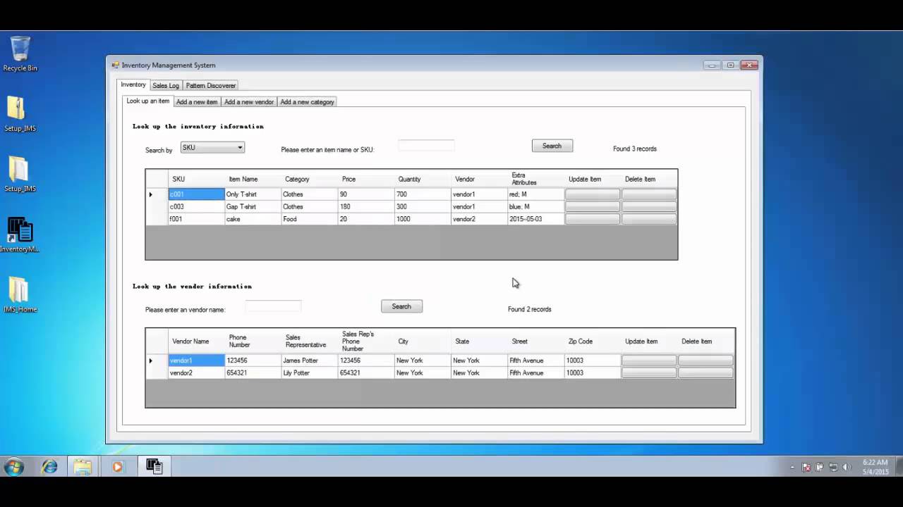 Berkeley DB Inventory Management System demo app
