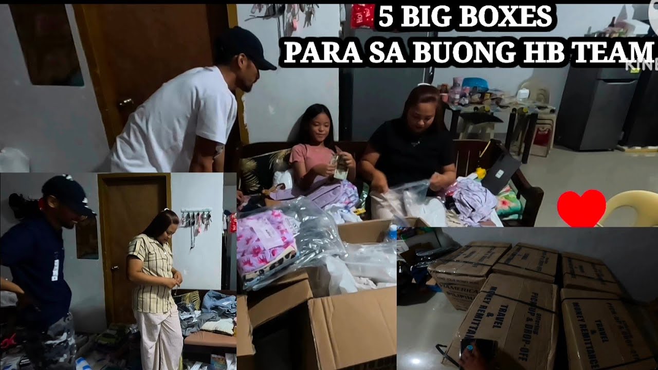 UNBOXING 5 BIG BOXES PARA SA BUONG HB TEAM ,SALAMAT PO ATE BETH AT KUYA JOEY ♥️♥️🙏