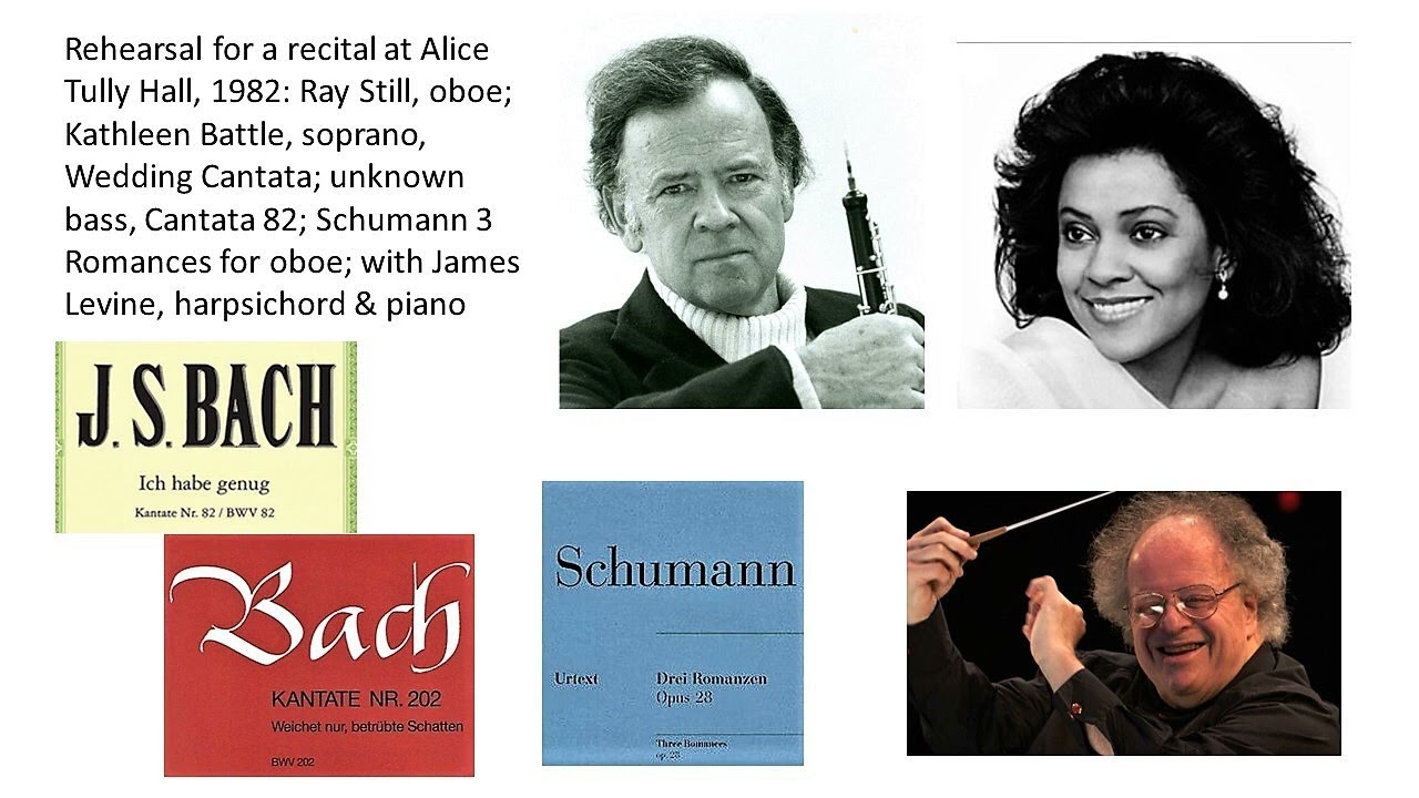 Ray Still, James Levine, Kathleen Battle rehearsal @ Alice Tully Hall, 1982