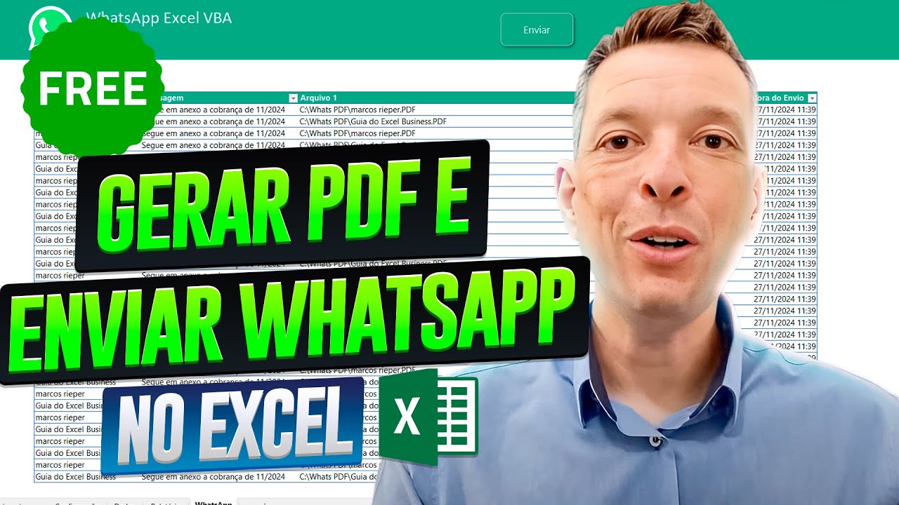 [Excel] Gerar PDF e Enviar por WhatsApp VBA | Planilha Grátis