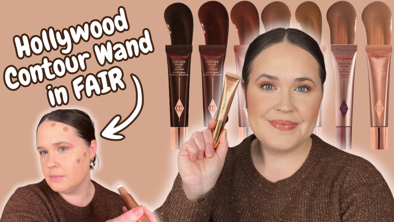 *NEW* Charlotte Tilbury Hollywood Contour Wand in shade FAIR | Try on & Swatch comparisons