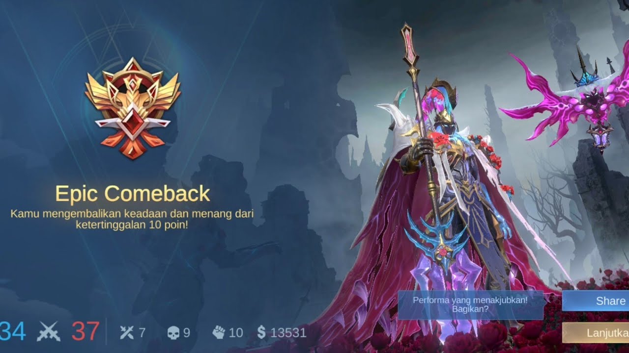 Mobile Legend Bang Bang! Epic Comeback dibantu Lord!
