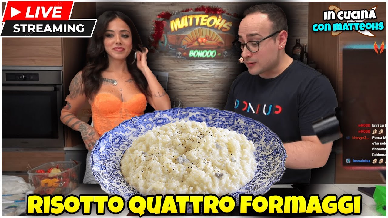 [LIVE] RISOTTO ai QUATTRO FORMAGGI SUPER PICCANTE CON LA BELLISSIMA LARA.RAPELLI