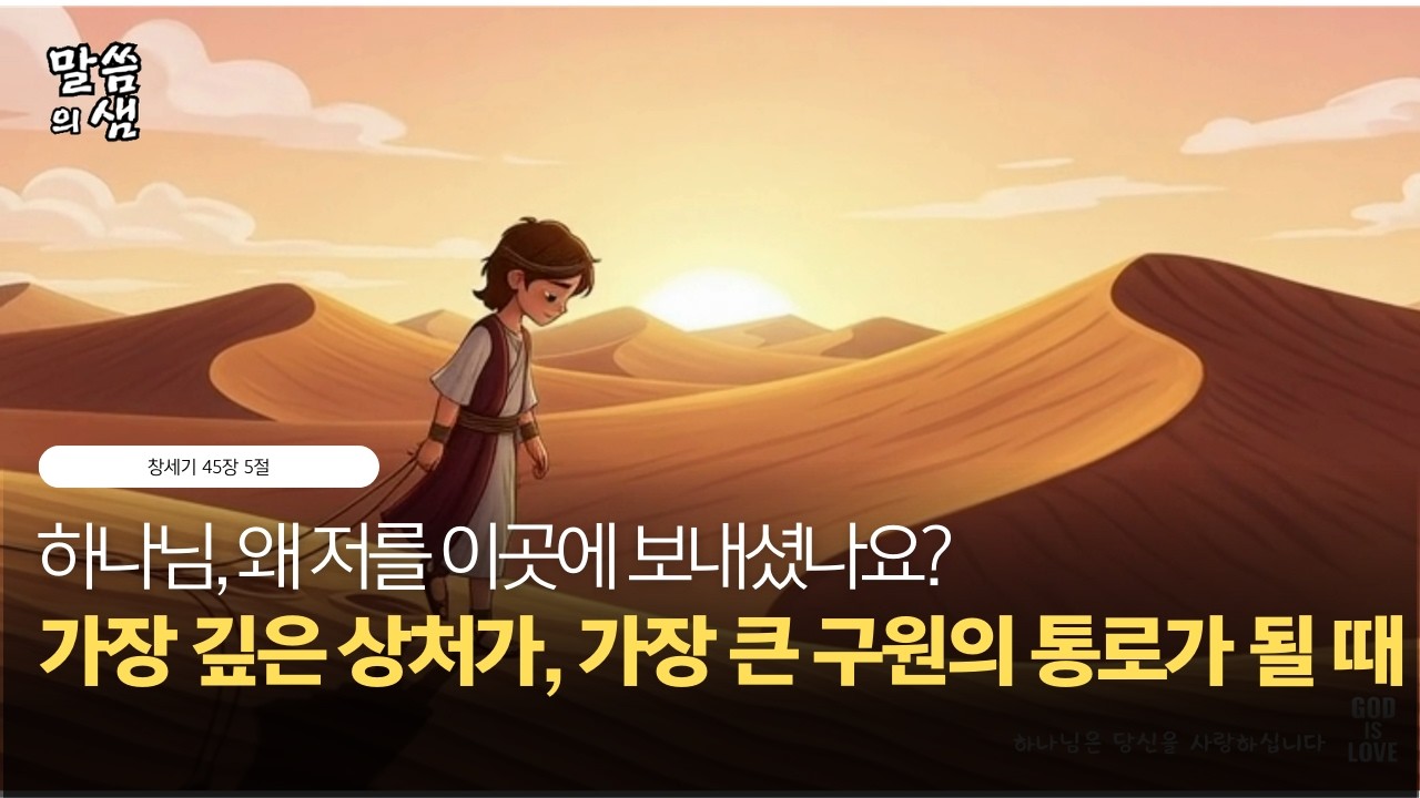 가장 깊은 상처가, 가장 큰 구원의 통로가 될 때, 창세기 45장 5절