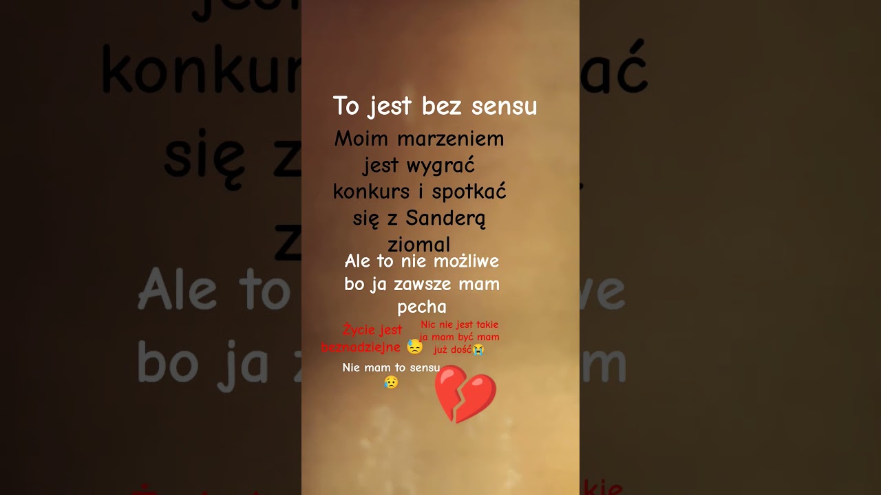 To bez sensu @SANDERAZIOMAL