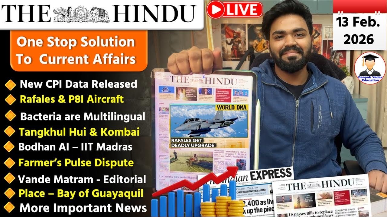 13 February  2026 | The Hindu Newspaper Analysis Today | Editorial Analysis  | Current Affairs Today
