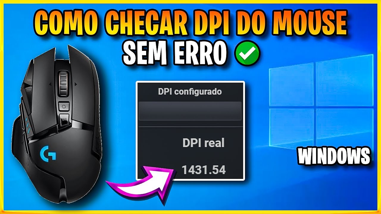 [SEM ERRO] Como verificar o DPI do Mouse no WINDOWS (descobrir dpi do mouse no pc, notebook, etc)