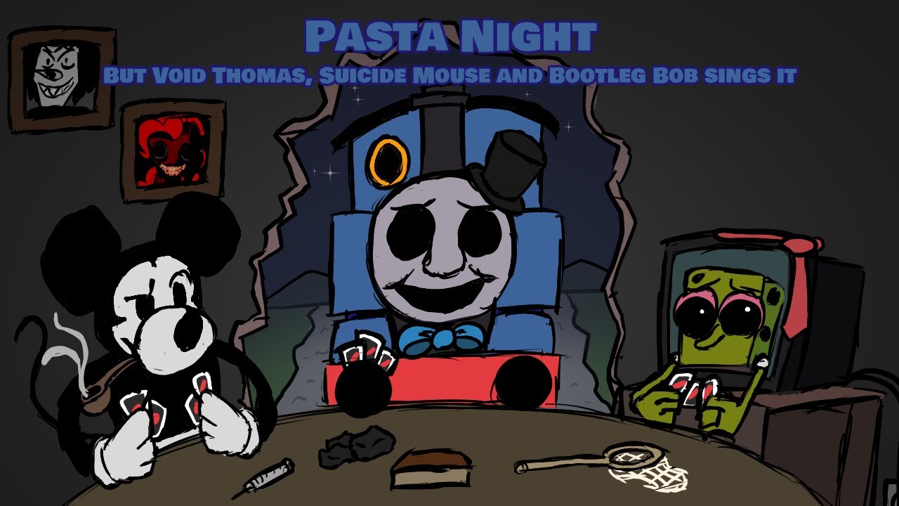 PASTA NIGHT but Void Thomas, Suicide Mouse and Bootleg Bob sings it ! - Hypno's Lullaby Cover