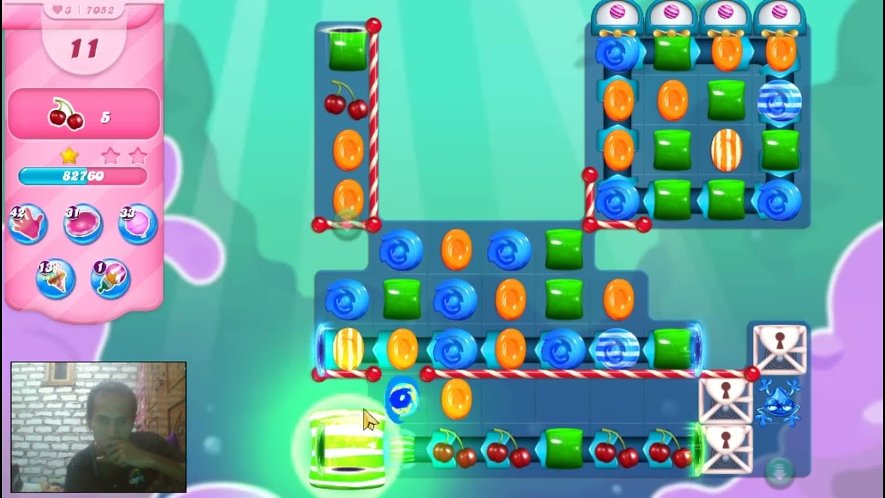 Candy Crush Saga Level 7052 - 3 Stars, 24 Moves Completed