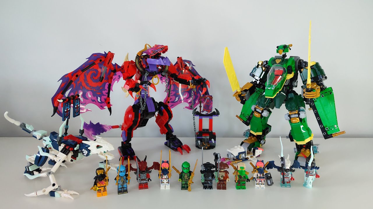 LEGO Ninjago - 71832, 71845 - Thunderfang Dragon of Chaos, Lloyd’s Jet Mech - Speed Build -