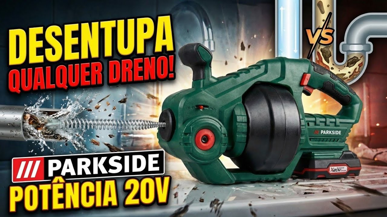 APARELHO LIMPEZA TUBOS PARRW 20-LI A1  PARKSIDE     PIPE CLEANING MACHINE PARRW 20-LI A1 PARKSIDE