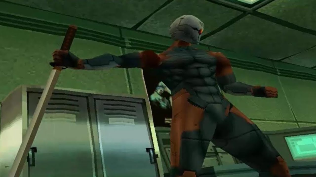Metal Gear Solid 1 (PS1) - Solid Snake vs Cyborg Ninja (Gray Fox) Boss Fight (PlayStation 1)