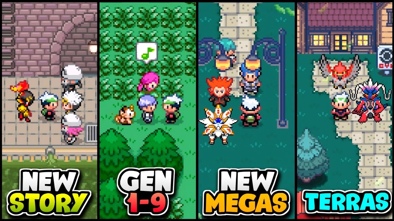 New Pokemon GBA Hack With NEW STORY, Gen 1-9, Mega Evolution, Regional Forms, Teras & More!