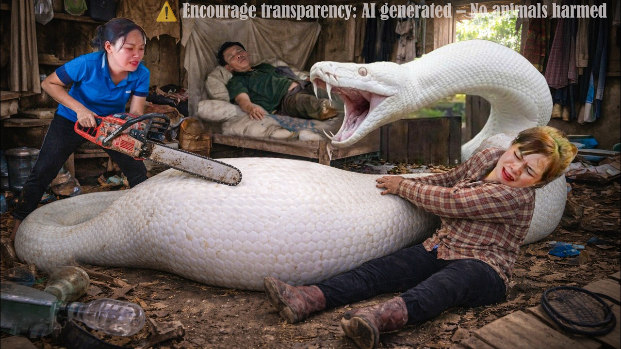 72 Hours of Terror 😱 Giant Albino Python Attacks Sleeping Father — Trapped with No Escape!
