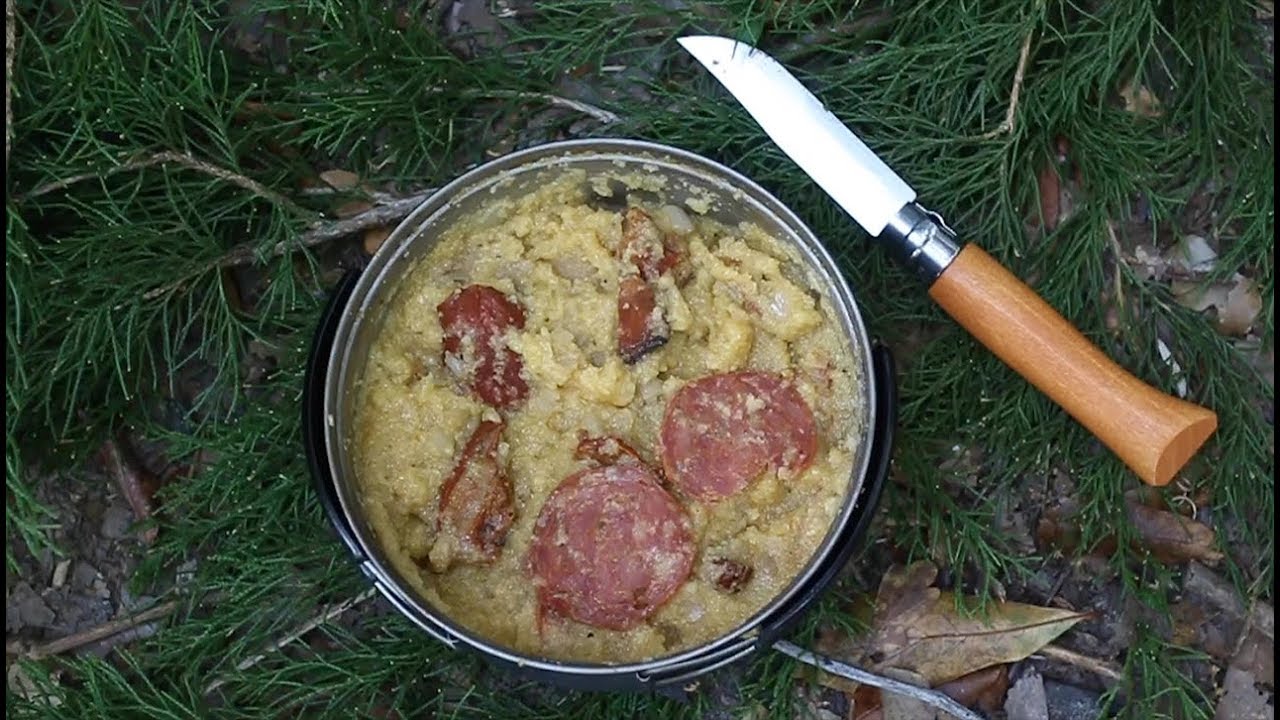 Wild Mushroom Polenta | Backpack Camp Meal