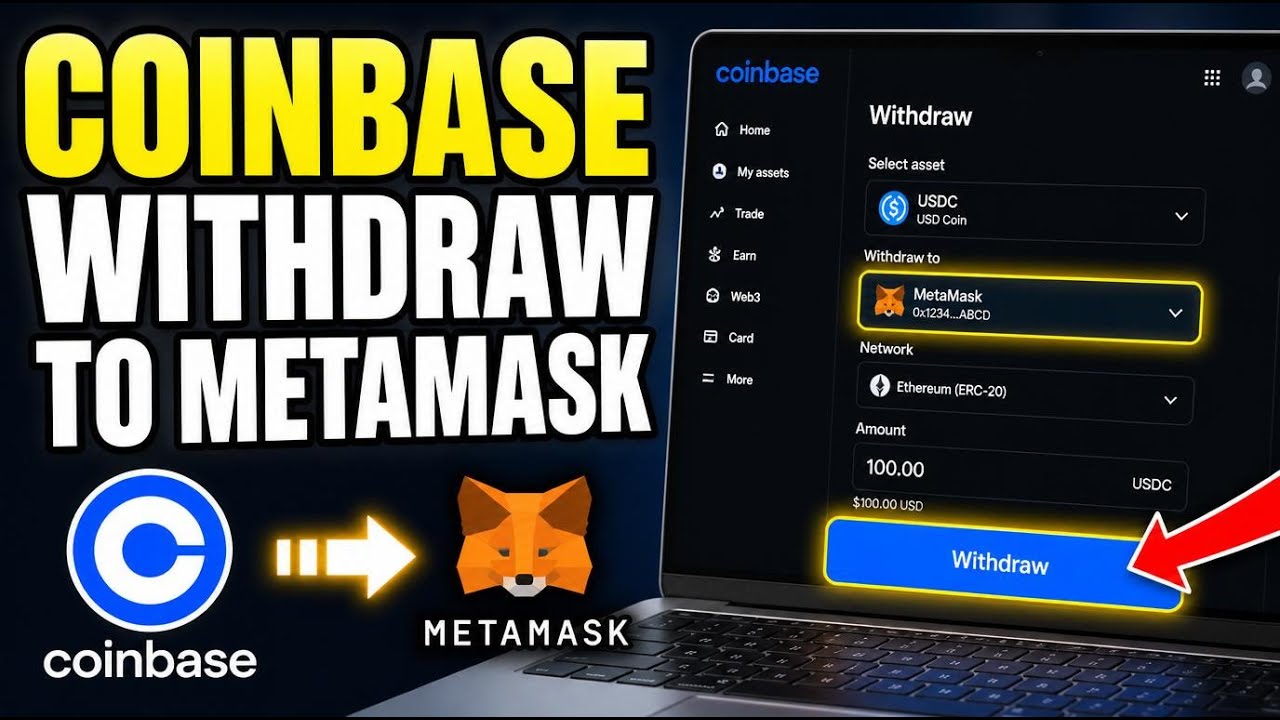 How to withdraw from Coinbase to transfer using MetaMask - Beginner Guide