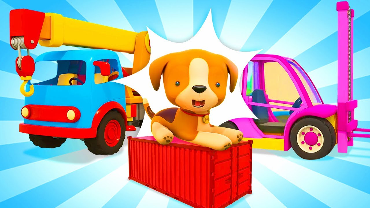 Historias de grúas y camiones infantiles. Vehículos de Servicio. Dibujos animados de coches.