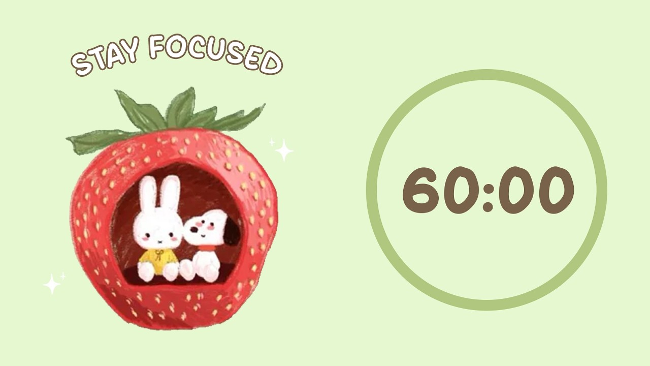 🍓 Study with Me | Strawberry Miffy & Snoopy | 60/10 Timer | Chill Lo-fi 🎶 | 4 Hour Focus Session