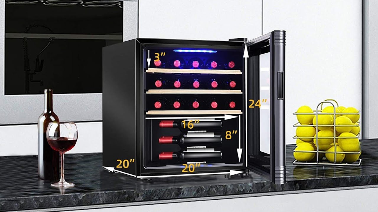 COSTWAY Wine Cooler, 21 Bottles Freestanding Champagne Chiller -Review  #shorts