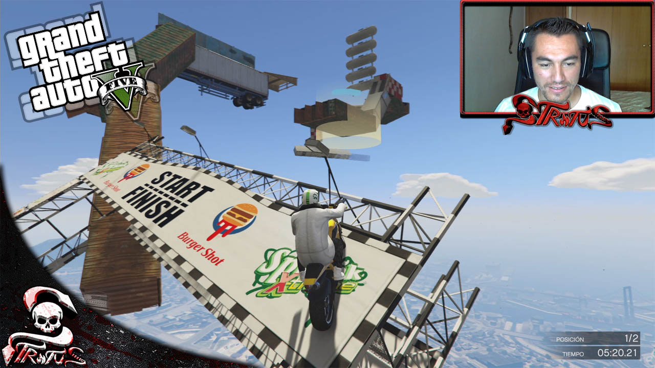 GTA 5 | QUE PARKOUR MAS GUAPO CON LA AKUMA!!! - GTA V CARRERA DE LA MUERTE #525 | XxStratusxX