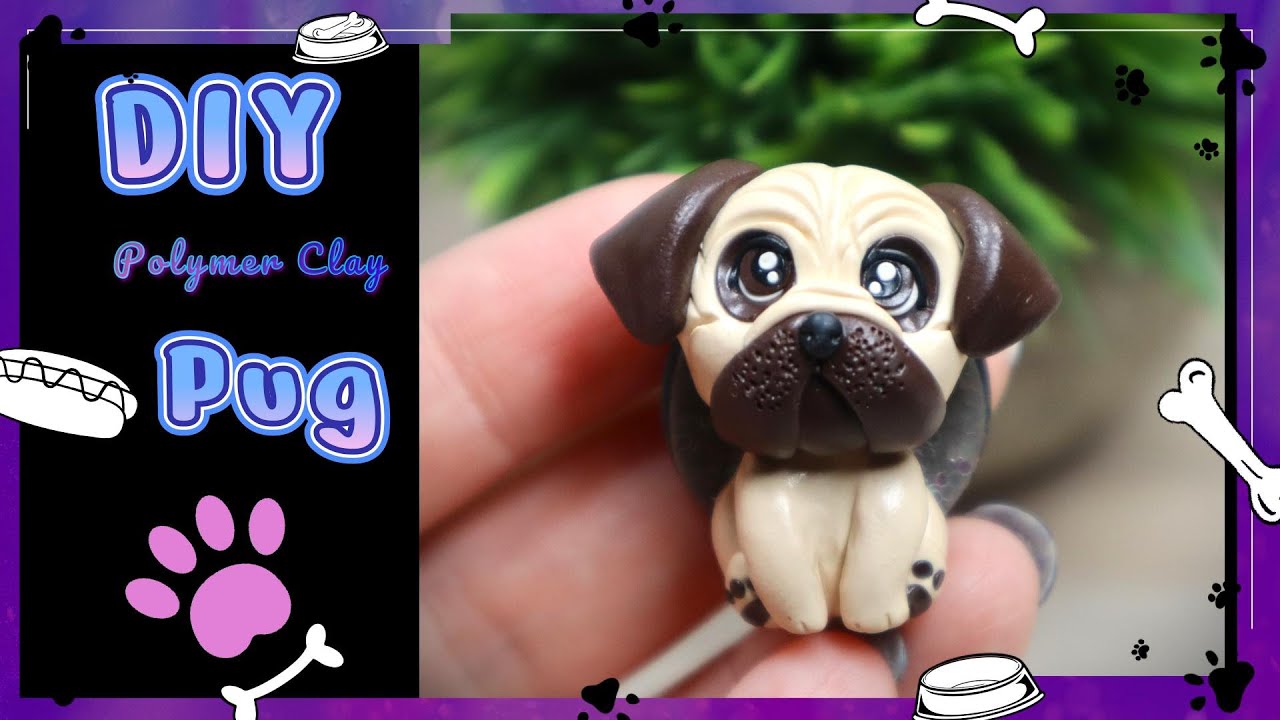 DIY polymer clay Pug| Polymer clay tutorial