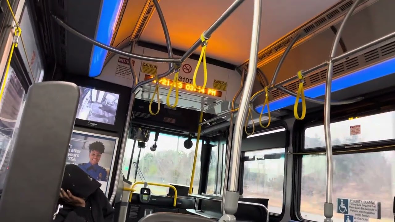 Wmata MetroBus, #3107, ride, 1C to Fair Oaks Mall, From: Fairfax Boulevard, to: FGC