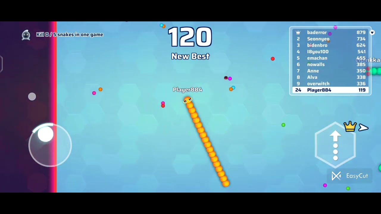 Playing snake.io (Saanp vala game)