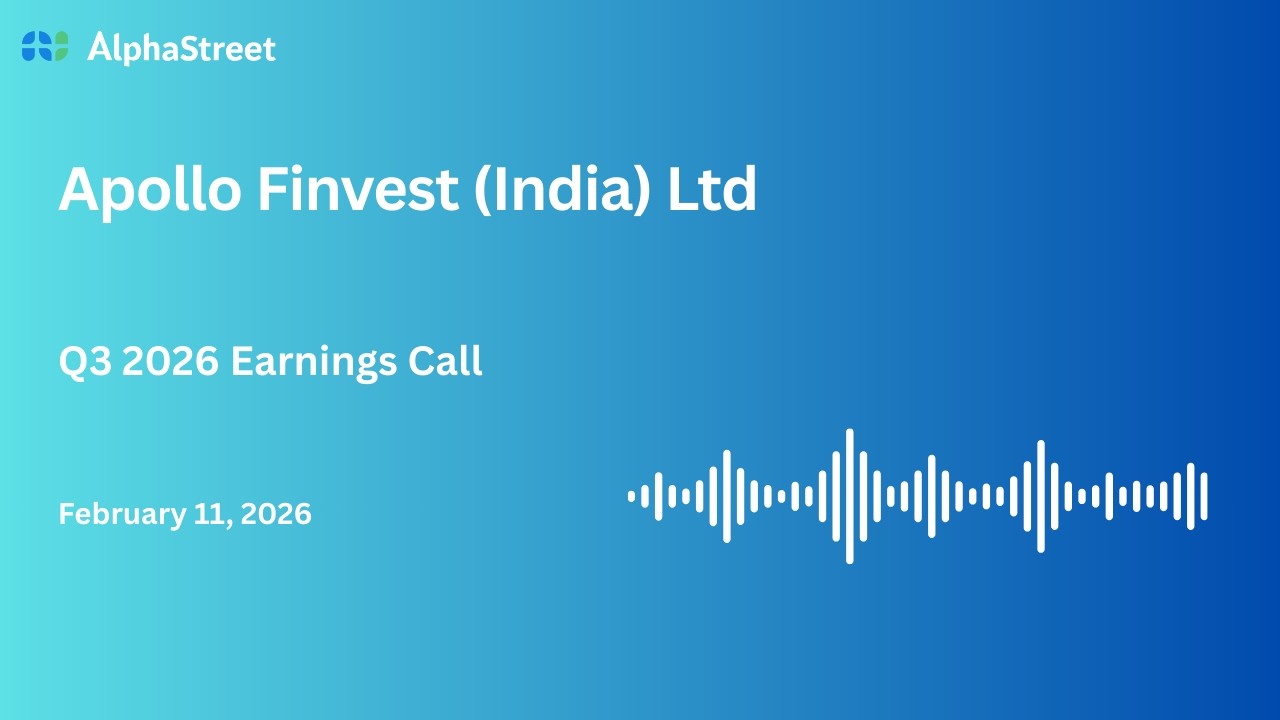 Apollo Finvest (India) Ltd Q3 FY2025-26 Earnings Conference Call