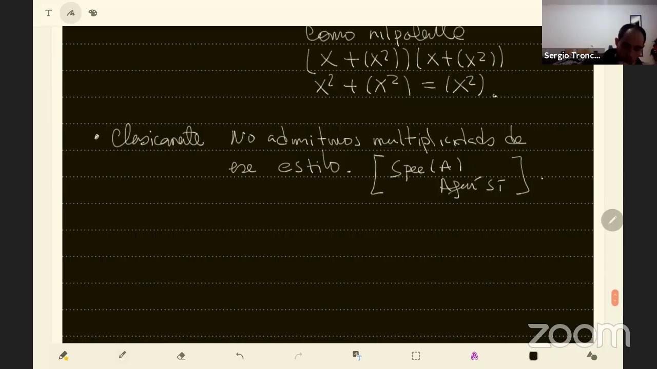 Dr. Sergio Troncoso Ph. D. - Curso de Geometría Algebraica / Sesión 3