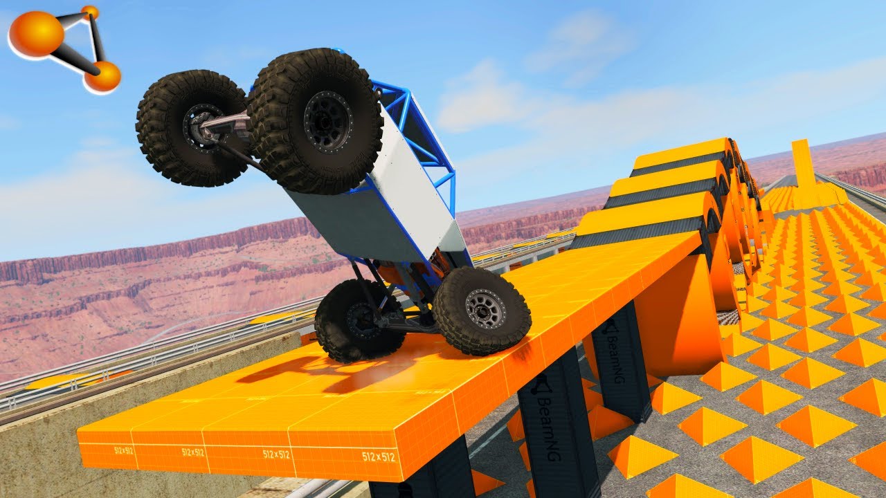 BeamNG.drive - Extreme Obstacle Course For Cars
