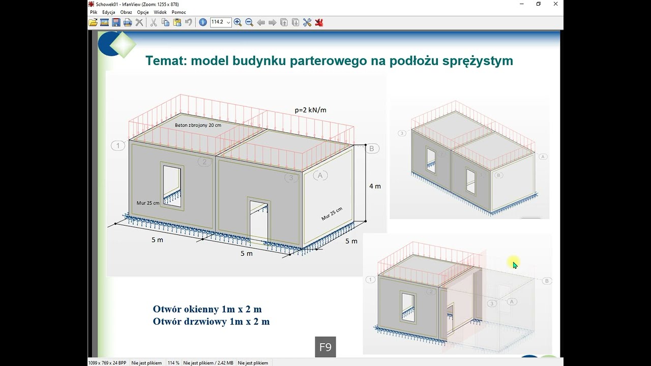Budowa elementarnego modelu budynku w programie Robot