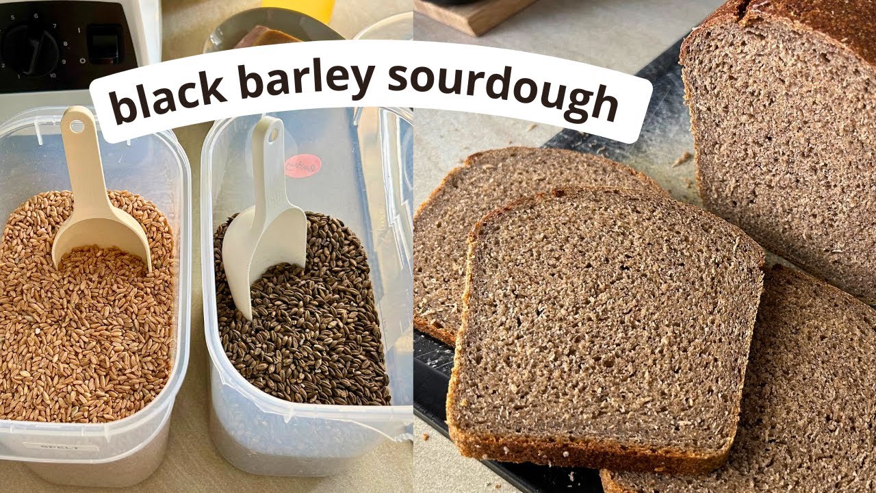 This is very unique - but I love it. Black barley whole grain sourdough 🌾