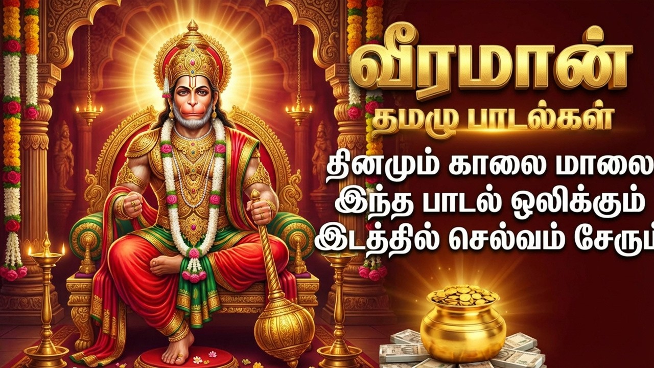 Saturday Powerful Hanuman Chalisa | Sri Anjaneyar Bhakti Padalgal | Hanuman Tamil Bhakti Songs