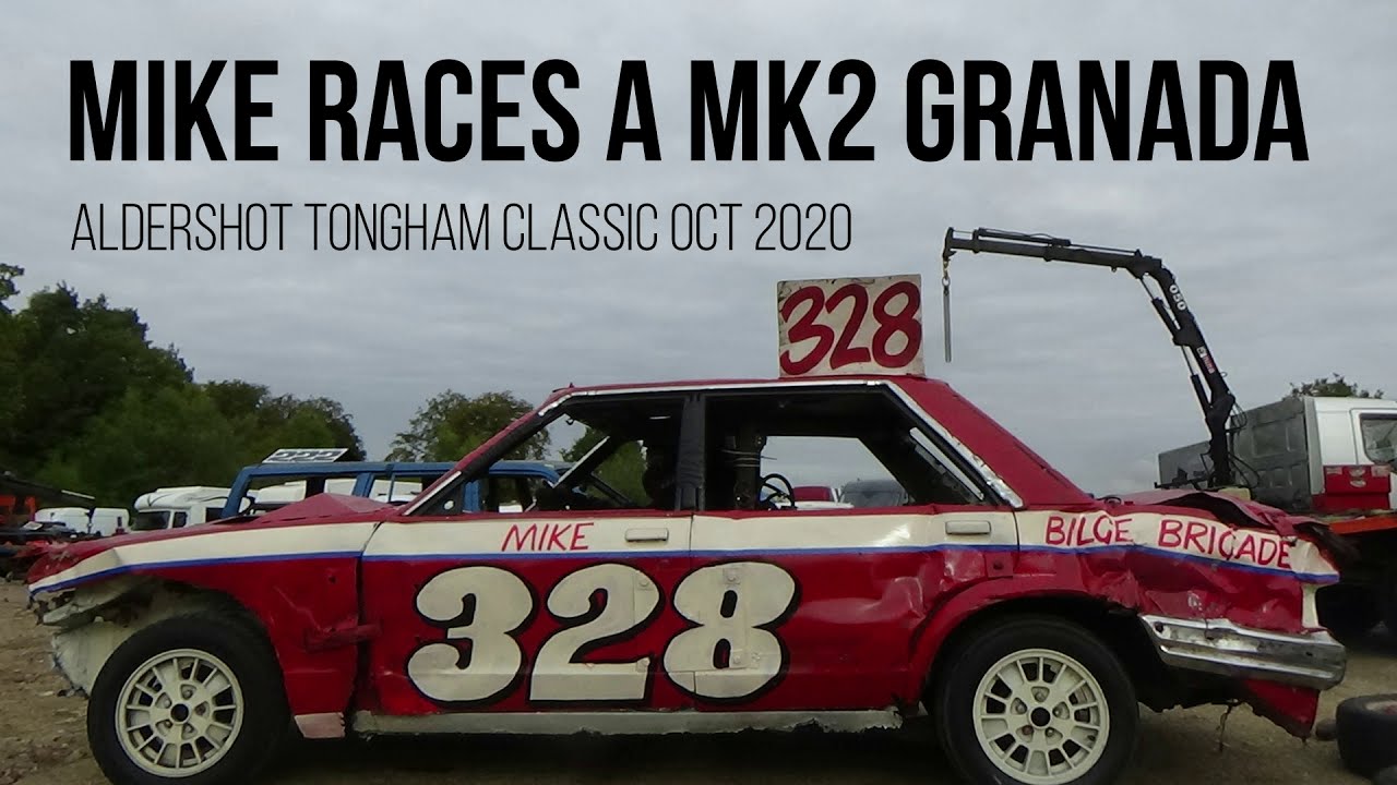 Bilge Brigade Mike races a Mk2 Granada at Aldershot Tongham Classic Oct 2020