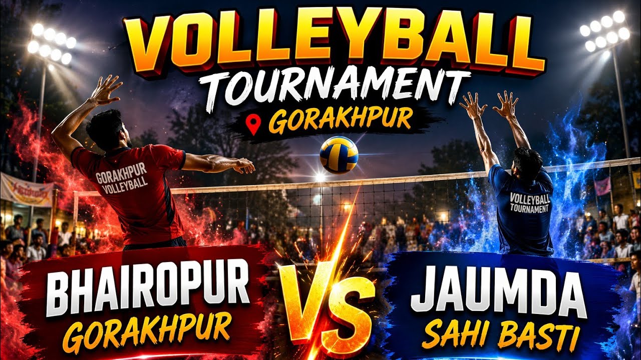 #vollyballtournament  💪🏐😈 jamda Shahi basti v/s bhairopur 😈🏐 ( set:- 1)  Khatarnak mukabala 🏐😈