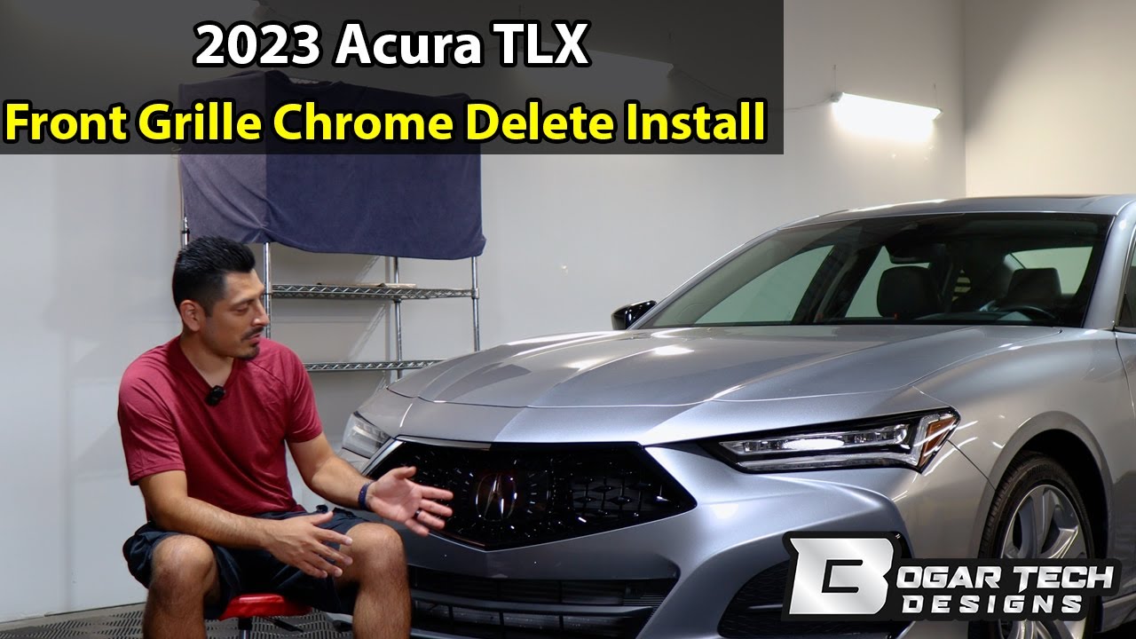 Acura TLX 2021-2023 Front Grille Chrome Delete Install