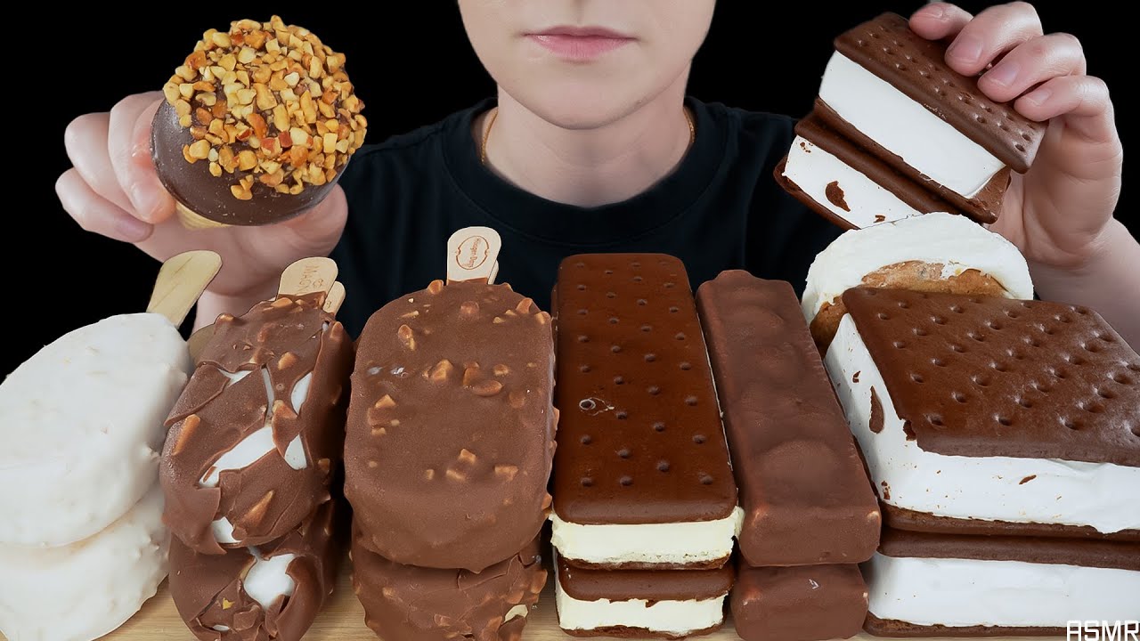 ASMR Leftover Chocolate Ice Cream *Magnum, Haagen-Dazs, Snickers, White Chocolate, Klondike Sandwich