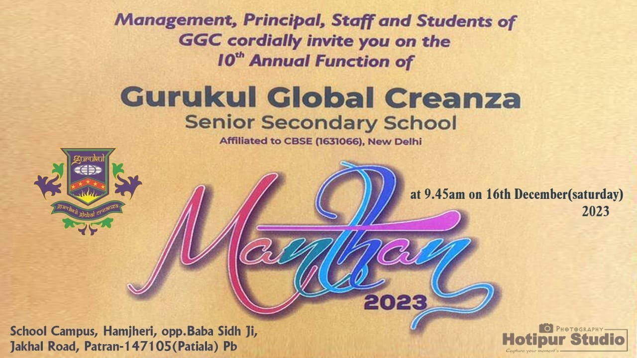 10th Annual Function Gurukul Global Creanza Senior Secondry School.Hamjheri