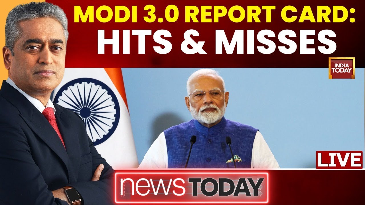 News Today with Rajdeep Sardesai LIVE: Modi 3.0 Government's Report Card: Hits and Misses