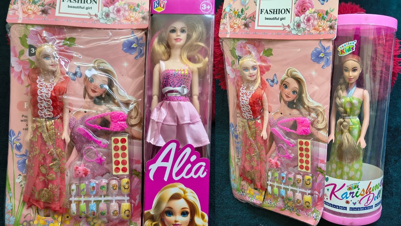 6 Minutes Satisfying with Unboxing Barbie  Doll & Beauty Dress Up Toy Set Review | ASMR
